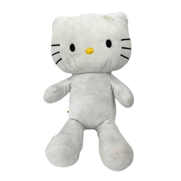 Build A Bear Hello Kitty Sanrio Plush Cat White Stuffed 19 Inch NO BOW - Picture 1 of 14